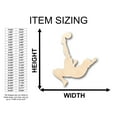 thumbnail image 2 of Unfinished Wood Soccer Bicycle Kick Shape - Craft - up to 46" DIY 36" / 1", 2 of 3