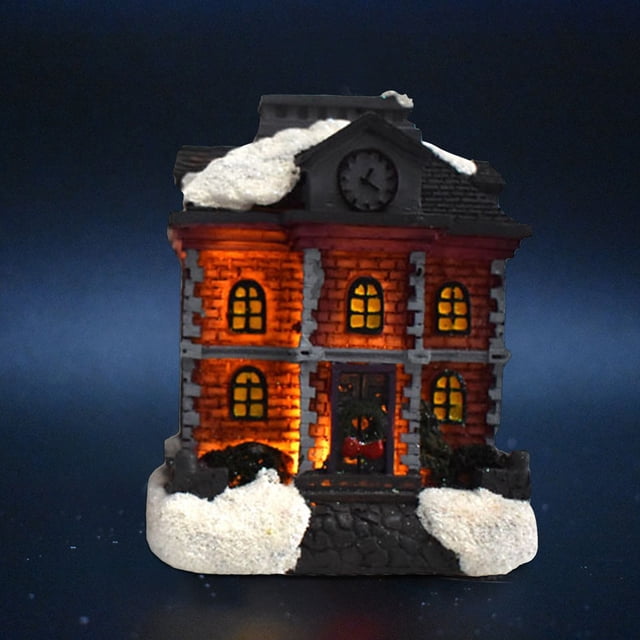 Christmas Decorations Light Up Cabin With Lights Dream European Snow View Ornament Exchange Ornament Fancy Christmas Ornament Christmas Ornament Shatterproof Ornament Set