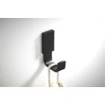 thumbnail image 2 of For Home Towel Robe Hooks Brass Bathroom Coat Hooks, Matte Black - Pack of 2, 2 of 5