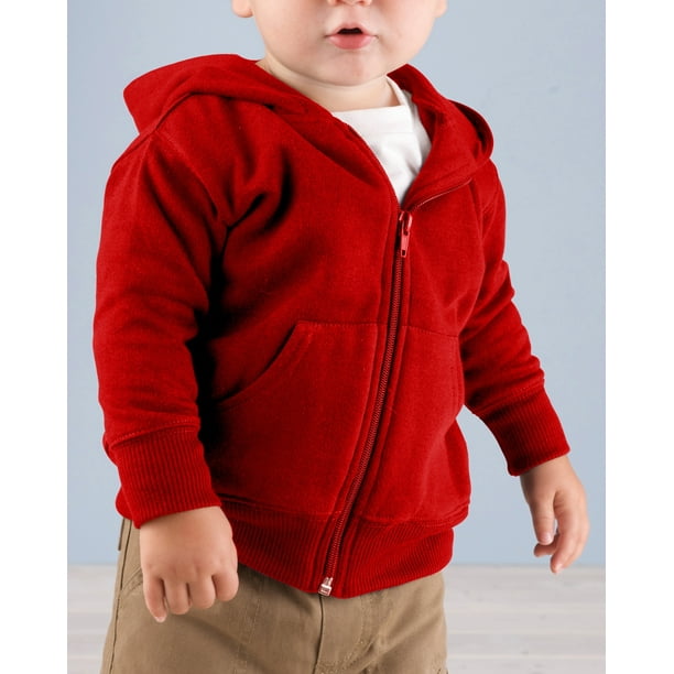 Sudadera con capucha y cremallera para bebé ROJO 12MOS pieles de