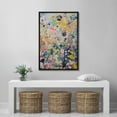 thumbnail image 3 of IDEA4WALL Framed Canvas Wall Art Vibrant Wildflower Meadow Illustrations Modern Art Colorful Ultra Minimal Floral Print Wall Decor Relax/Clam for Living Room, Bedroom, Office - 16"x24" Black, 3 of 5
