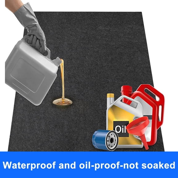 StarBay Garage Carpet Motorcycle Oil Spill Mat Absorbent Oil Garage Parking Mat, Non Slip and Waterproof Backing, Non-slip Felt, Cuttable