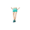 thumbnail image 2 of Aeropostale Womens Striped Running Athletic Workout Shorts, Green, Medium, 2 of 3