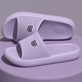 thumbnail image 6 of Purple Womens House Slippers Non Slip EVA Slide Sandals Quick Dry Breathable Lightweight Cushioned Bathroom Shoes,Size 5.5, 6 of 7