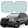 thumbnail image 6 of Kdxio Milk Tea Print 2-Piece Sun Shade Front Windshield - Foldable Car Front Window Sunshades for Most Sedans SUV Truck, 6 of 6
