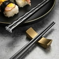 thumbnail image 4 of 5 Pairs Alloy Steel Chopsticks Chinese Metal Sticks Circular Chopstick A0S0, 4 of 9