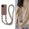 thumbnail image 1 of Simple Silicone Shockproof Phone Case Compatible With Iphone 12/13 Series With Crossbody Drawstring, 1 of 4