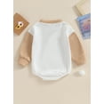 thumbnail image 4 of Bagilaanoe Newborn Baby Girl Boy Oversized Romper Sweatshirt Long Sleeve Bodysuits Contrast Color Pullover 6M 12M 18M 24M Infant Casual Tee Tops, 4 of 8