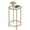 Mustard Gold, variant on Alpinel Glass End Table, Small Coffee Accent Table Nightstand w/Glass Top & Metal Frame for Living Room, Balcony, Bedroom, Porch, Small Space, Modern Style, Mustard Gold