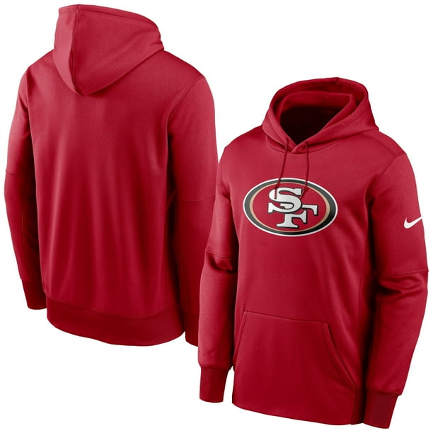 Men S Nike Scarlet San Francisco 49ers Fan Gear Primary Logo Therma Performance Pullover Hoodie Walmart Com