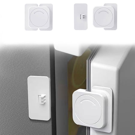 Sakaguro Child Proof Cabinet Opening Fixing Buckle,Proof Refrigerator Door,Cabinet Door Lock, 2Pcs