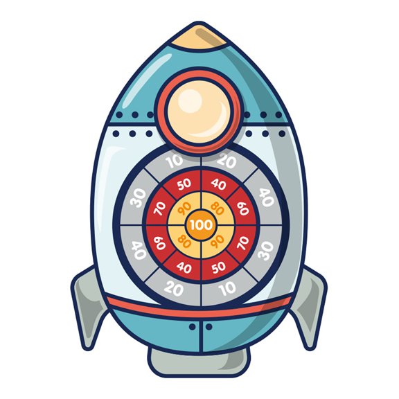 Godderr Toddler Kids Toys 16.5*11in Dart Board 4-12y Toddler Kids Cartoon Astronaut Space Shuttle Modeling Indoor Gift Toys