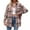 Pink, variant on Women's Casual Fashion Loose Plaid Pocket Button Shirt Autumn and Winter Womens Zip Up Jacket Fleece Hooded Jackets Oversized Trench Coat Cardigan Coat Outwear
