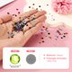 thumbnail image 2 of Uxcell 2 Set Hotfix Rhinestone Flatback 0.08'' Gem Crystal Round Resin Trims Beads Gem para Manualidades SS6 Verde Brillante, 2 of 7