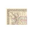 thumbnail image 4 of Historic State Map - Oregon Washington Idaho Montana - Campbell 1879 - Vintage Wall Art, 4 of 4
