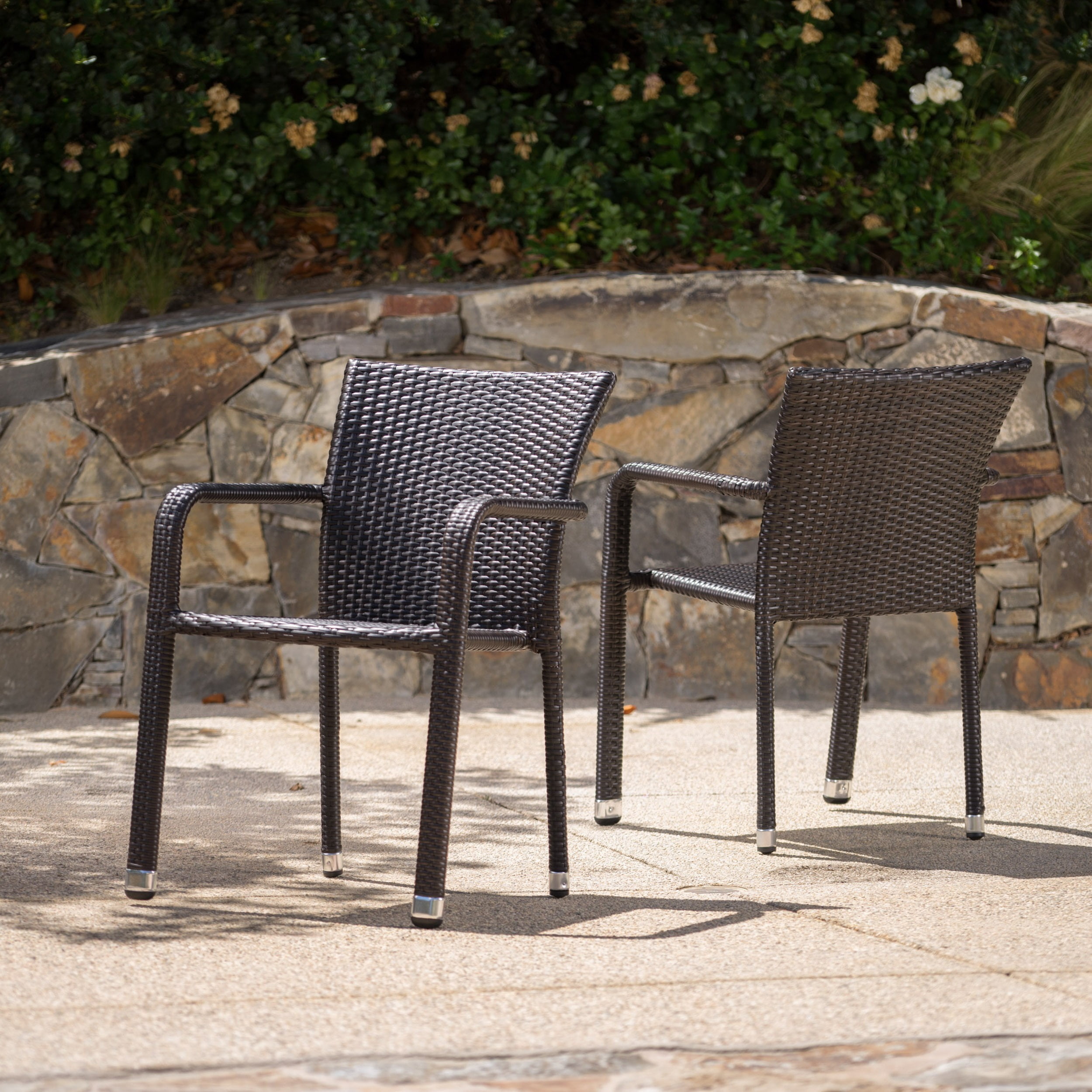 Christopher Knight Home Dover Outdoor Aluminum Wicker Stacking Dining