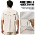 thumbnail image 4 of liyiyiyia Men's Button Short Sleeve Shirts for Fishing Hiking Outdoor Workwear Outdoor Quick Dry Sun Protection Button Work Shirt Casual Tops, 4 of 7