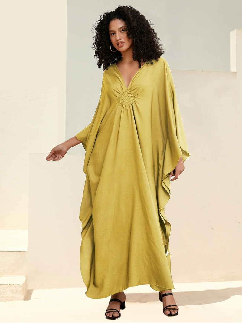 sachin and babi light blue dress Printed Talia oriental kaftan – GoSobiShop Boutique main image 1