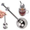 thumbnail image 1 of serony Push Handle Tea Infuser Stainless Infuser Loose Steel Filter Stainless Tea Ball Strainer Loose Leaf Spices Seasonings Filter, 1 of 8