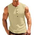 thumbnail image 2 of Mans T-Shirts Summer Short Sleeve Plus Size Solid Color Crew Neck Button-up Casual Loose Summer Outdoor Sports Breathable Shirts for Men, 2 of 9