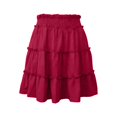 thumbnail image 4 of Mini Skirts for Women Boho Ruffled Tiered Pleated Skirts High Waist Flowy Comfy Tennis Golf Skorts, L, 4 of 4