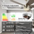 thumbnail image 4 of Ventilador de techo Vagizm 107 cm con luz y control remoto, 4 of 8