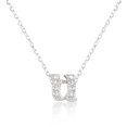 thumbnail image 1 of Precious Stars Micro-Pave Cubic Zirconia Initial U Pendant Necklace, 1 of 1