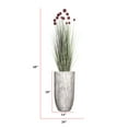 thumbnail image 2 of Artificial red Pampas Grass | 68” Tall faux grass in a tall white wooden styled planter| Home Decor By Vintage Home, 2 of 8