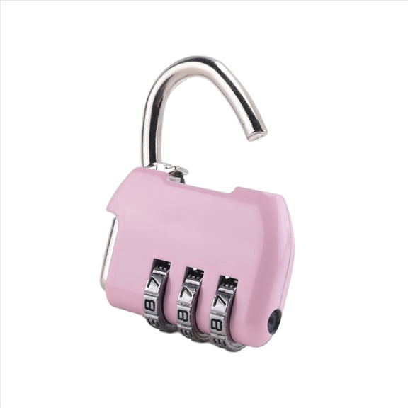 3 Digit Resettable Combination Padlock, Pink Luggage Travel Box Anti-Theft Password Lock