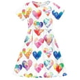 thumbnail image 4 of Babcutegg Girls' Dresses, Short Sleeve Floral Print Casual Outfit Girls' Summer wear Dress Multicolor 13-14T, 4 of 5