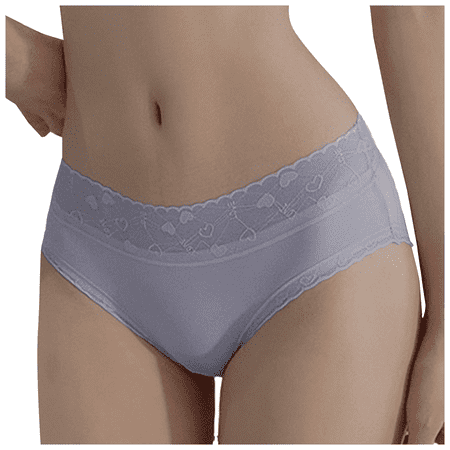 Fulorrnie Women s Lace Panties Breathable Polyamide Underwear  Seamless No Show Thong Elastic Waistband for Everyday Comfort  Dark Gray  L
