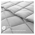 thumbnail image 2 of Premium Soft Fluffy Striped All Season Down Alternative Bedding, Cozy Reversible, Ultra Plush Luxury Brushed Microfiber Bed Duvet Insert, Light Grey King Size Comforter, 104x90 Inches, 2 of 9