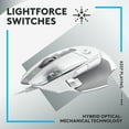 thumbnail image 3 of Logitech G502 X Wired Gaming Mouse - LIGHTFORCE hybrid optical-mechanical primary switches, HERO 25K gaming sensor, compatible with PC - macOS/Windows - White, 3 of 9