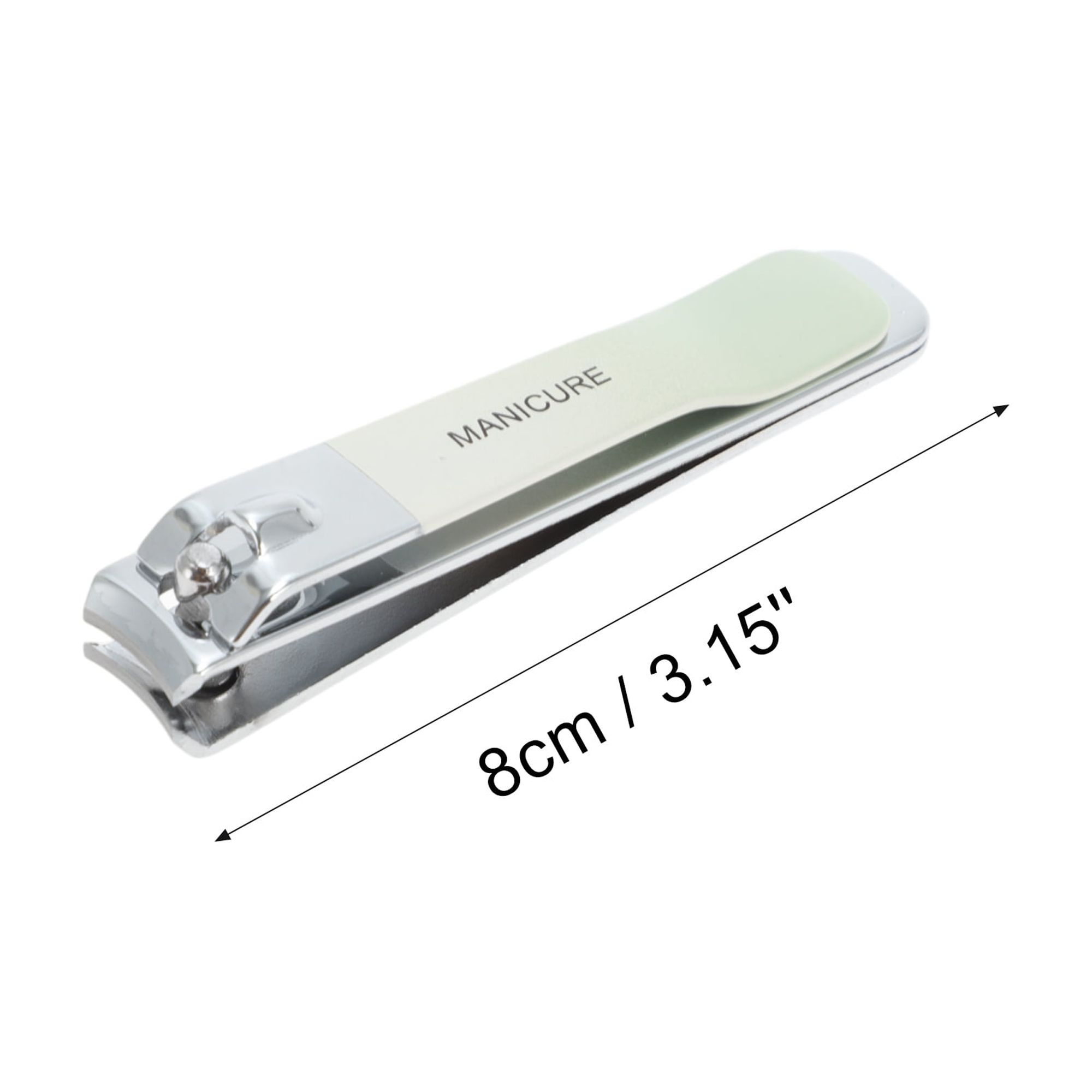 Unique Bargains 2pcs Slanted Nail Clippers Set Green Large