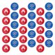 thumbnail image 5 of Modern Aesthetic Hot Cold Water Sign Stickers Temperature Indication For Hotel Showers 15 Pairs, 5 of 5