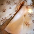 thumbnail image 3 of "Snowlflake Christmas Tree Skirt, Large Snowy White Fur Tree Skirt with Snowy Pattern for Christmas Decorations (Gold,Silver,Multicolor)", 3 of 7