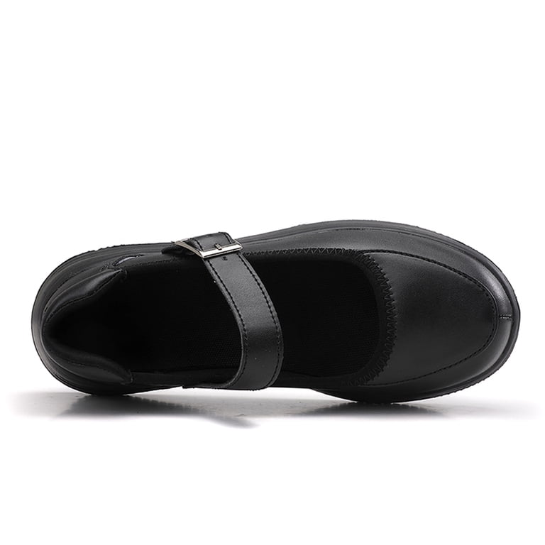 Black Platform Mary Jane Shoes Women Extra Wide Width Casual Flats Slip On Dress  Shoes - Walmart.com