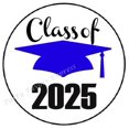 thumbnail image 3 of 48 Class of 2025 Blue Graduation Envelope Seals Labels Stickers 1.2" Round, 3 of 3