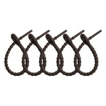 Huayishang Kitchen Clips Silicone Cable Tie for Food Bag Packaging, Silicone Cable Tie 5Pcs Coffee Color, Kitchen Essentials Clearance Sale Coffee