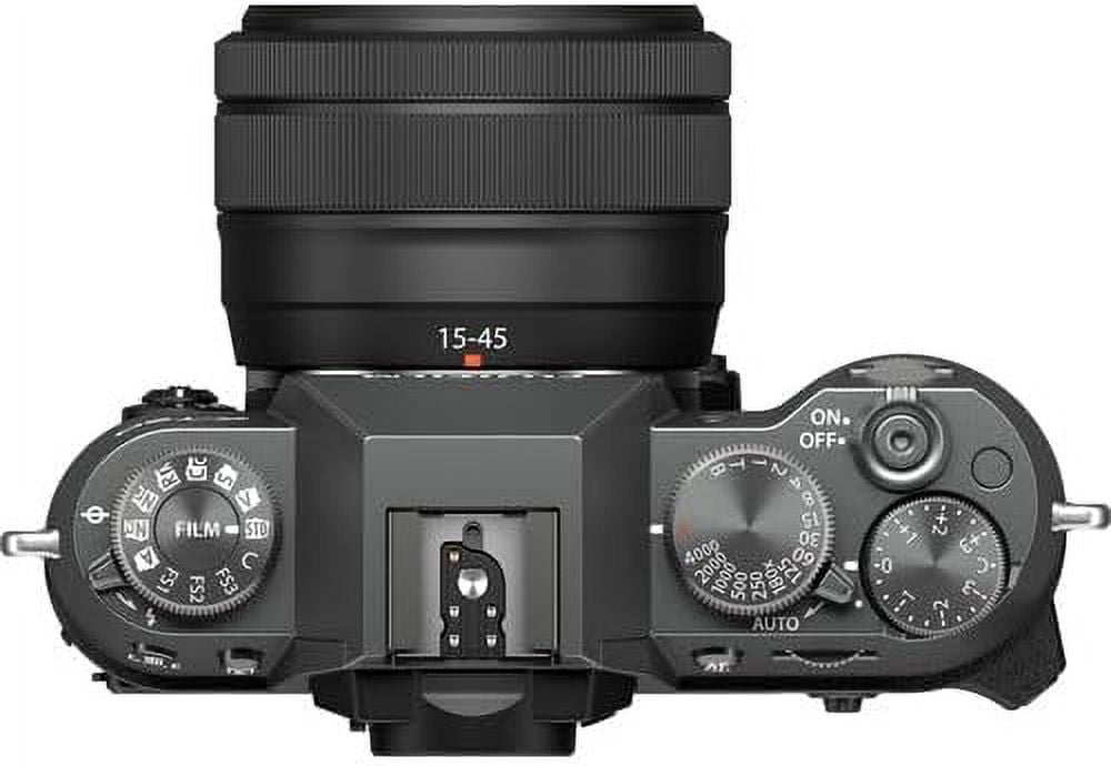 Fujifilm X-T50 Mirrorless Camera with 15-45mm Lens (Charcoal) Bundle with 52MM Protection Filter and Advanced Accessories | Fuji xt50