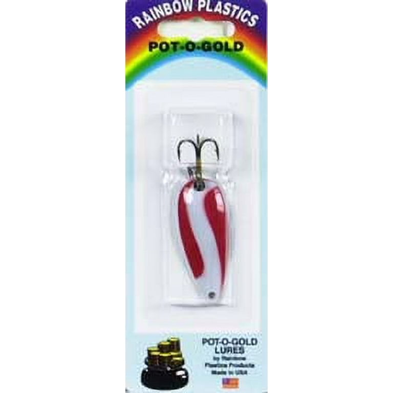 Double X Tackle Pot-o-gold Bass & Trout Spoon Fishing Lure, Red