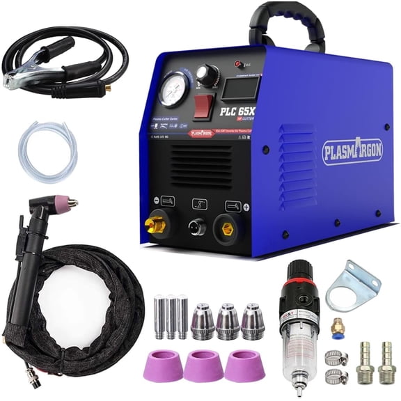 PLASMARGON Plasma Cutting CUT65 65A Plasma Cutter Dual Voltage 110V 220V IGBT DC Inverter High Precision Metal Cutting Machine for Beginners DIY