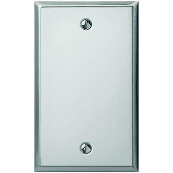 Jackson Deerfield 8CS100 Pro-Plate Steel Single Blank Wall Plate, Chrome Finish