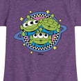 thumbnail image 3 of Toy Story - Aliens Checker Planet - Youth Girls Fitted Short Sleeve T-Shirt, 3 of 5