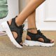 thumbnail image 3 of Sandalias de cuña de verano a la moda para mujer, zapatos de playa informales deportivos con plataforma, color negro esquí esquí Gafas de esquí, 3 of 4