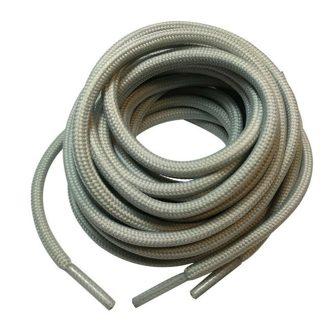 3 Paires Lacets Ronds Gris Épais 5mm pour Bottes de Randonnée Travail 36 39 40 48 54 60 63 72 Pouces