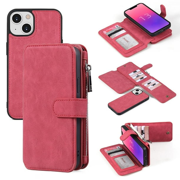 2 In 1 Wallet Case Protective Phone Cover Case Compatible With Iphone 13 Walmart Com