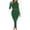 Green, variant on 2 Piece Outfits for Women Ribbed Knit Skirt Set Long Sleeve Crew Neck Crop Tops Sweater Suit Solid Color Sweatsuit (Green L)