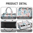 thumbnail image 4 of Large Capacity Tote Bag,Pioneer Flower Floral Print Pattern Handbag Fashion Luxury Tote Bag,15.7"x13"x 5.1" Inches,Laptop Compatible, 4 of 6