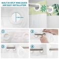 thumbnail image 4 of No Hook Shower Curtain, Green Floral Shower Curtains for Bathroom with See Through Top Window, round Floral Ethnic Abstract Patterned Waterproof & Washable Bath Curtain Small Stall 36"x78", 4 of 9